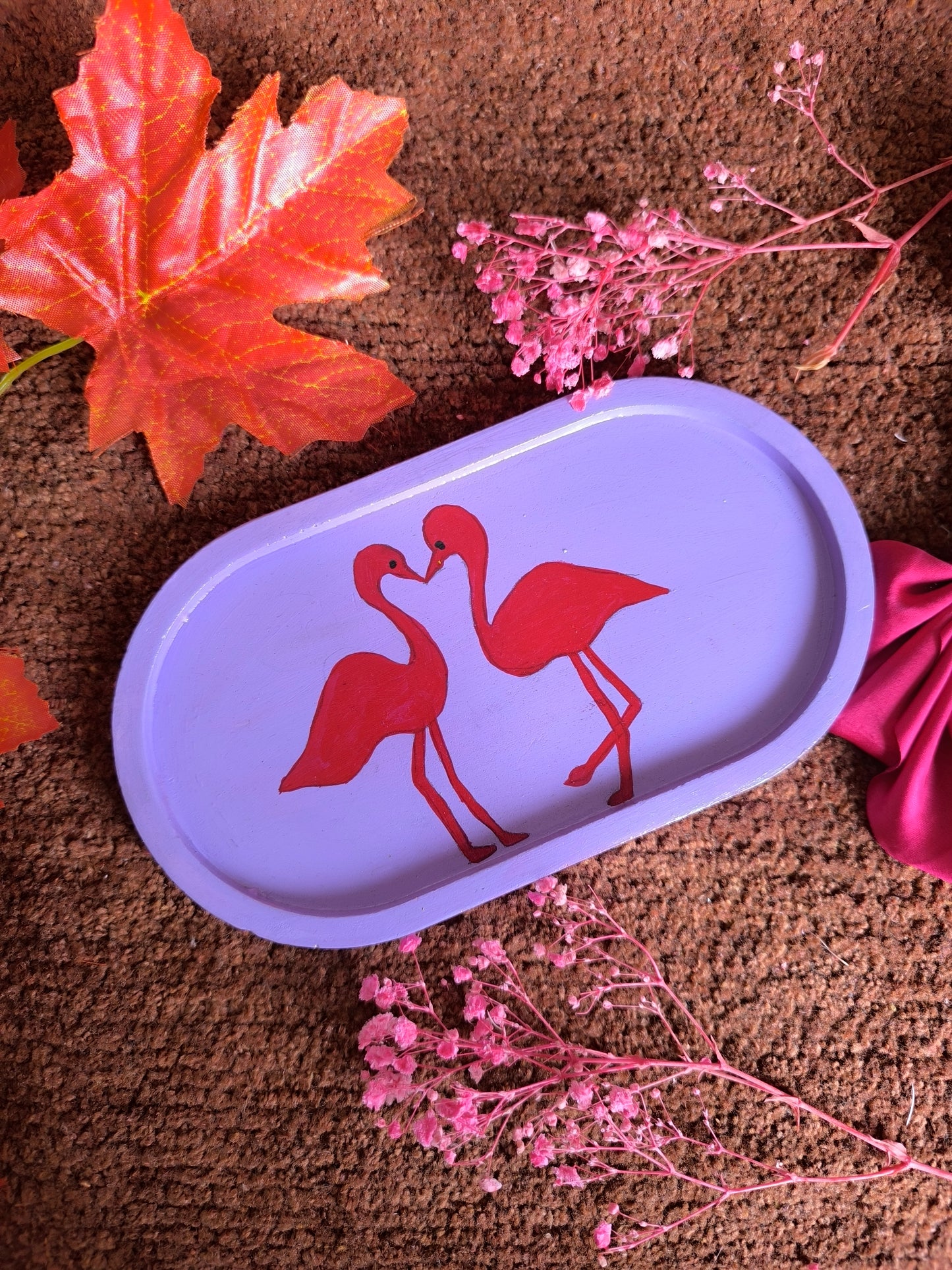 Flamingo oval tray🦩