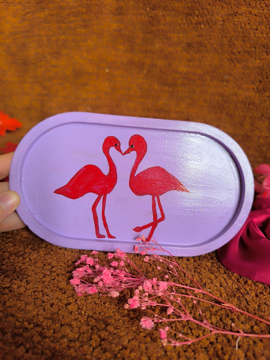Flamingo oval tray🦩