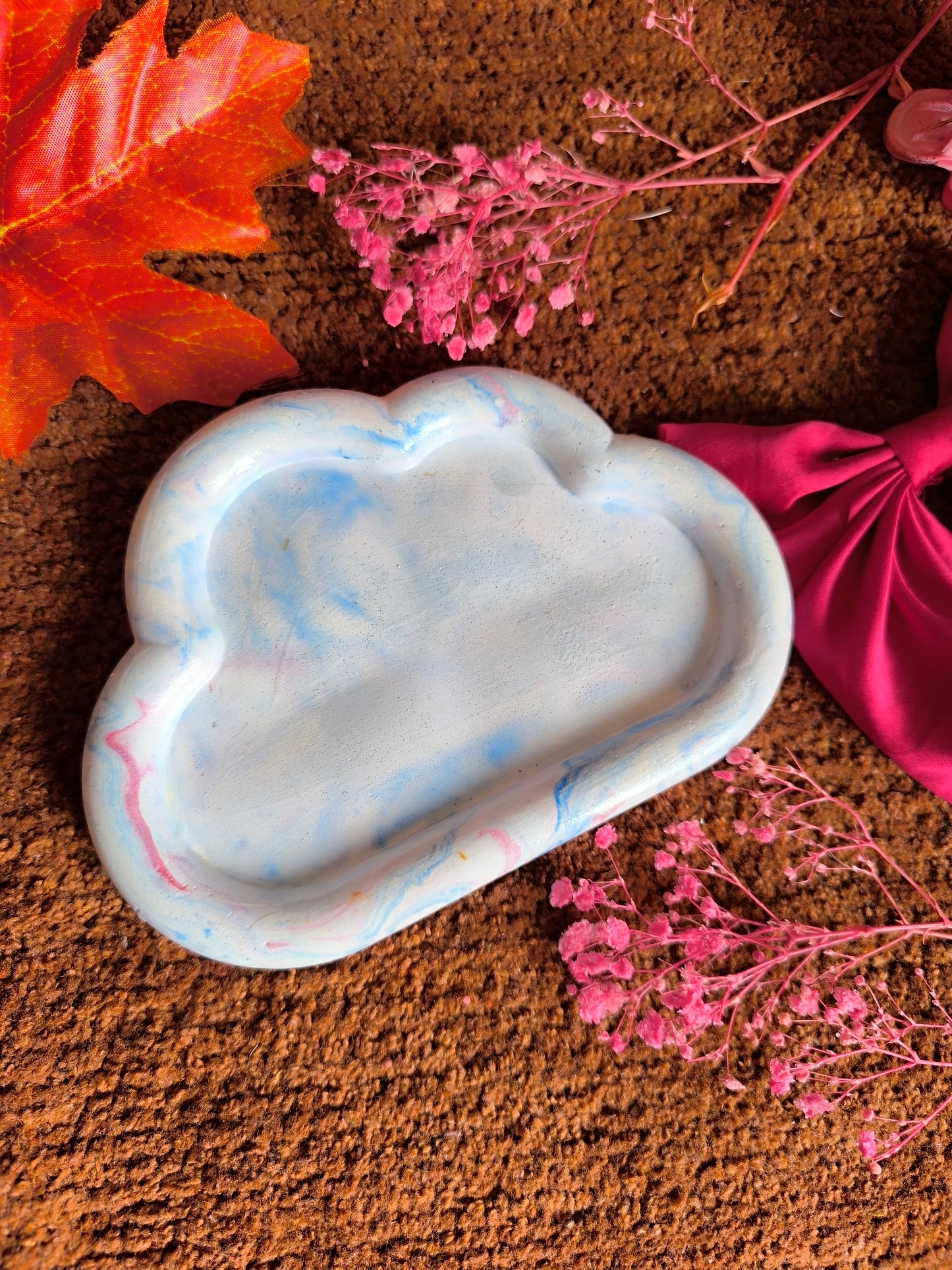 Marble effect cloud tray🌈