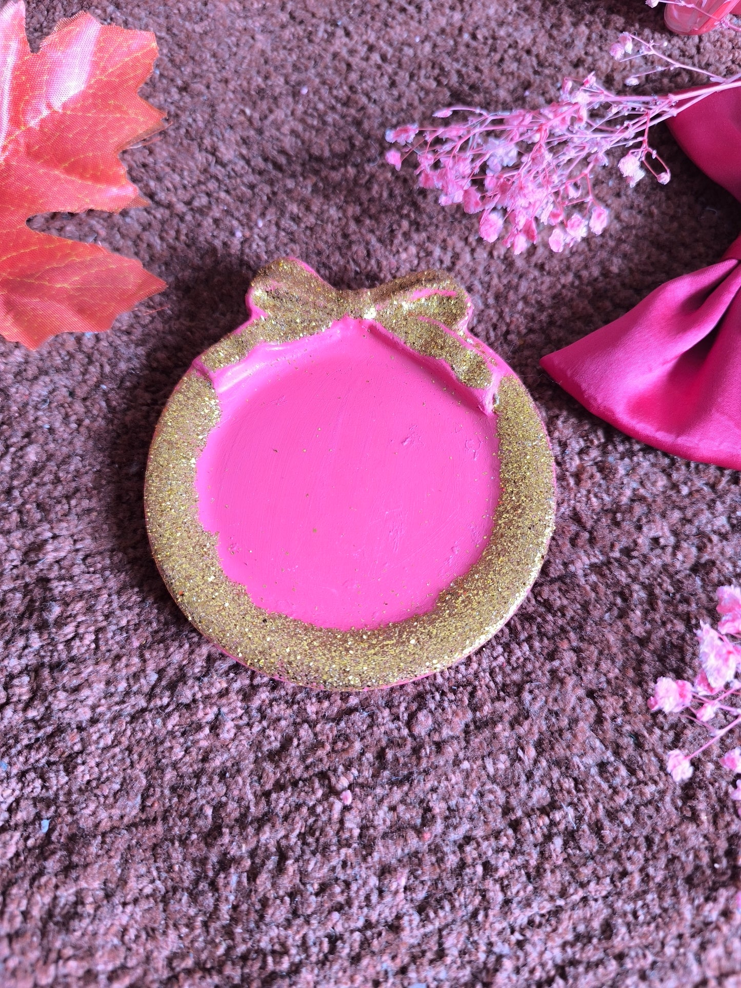 Sparkling bow tray🎀