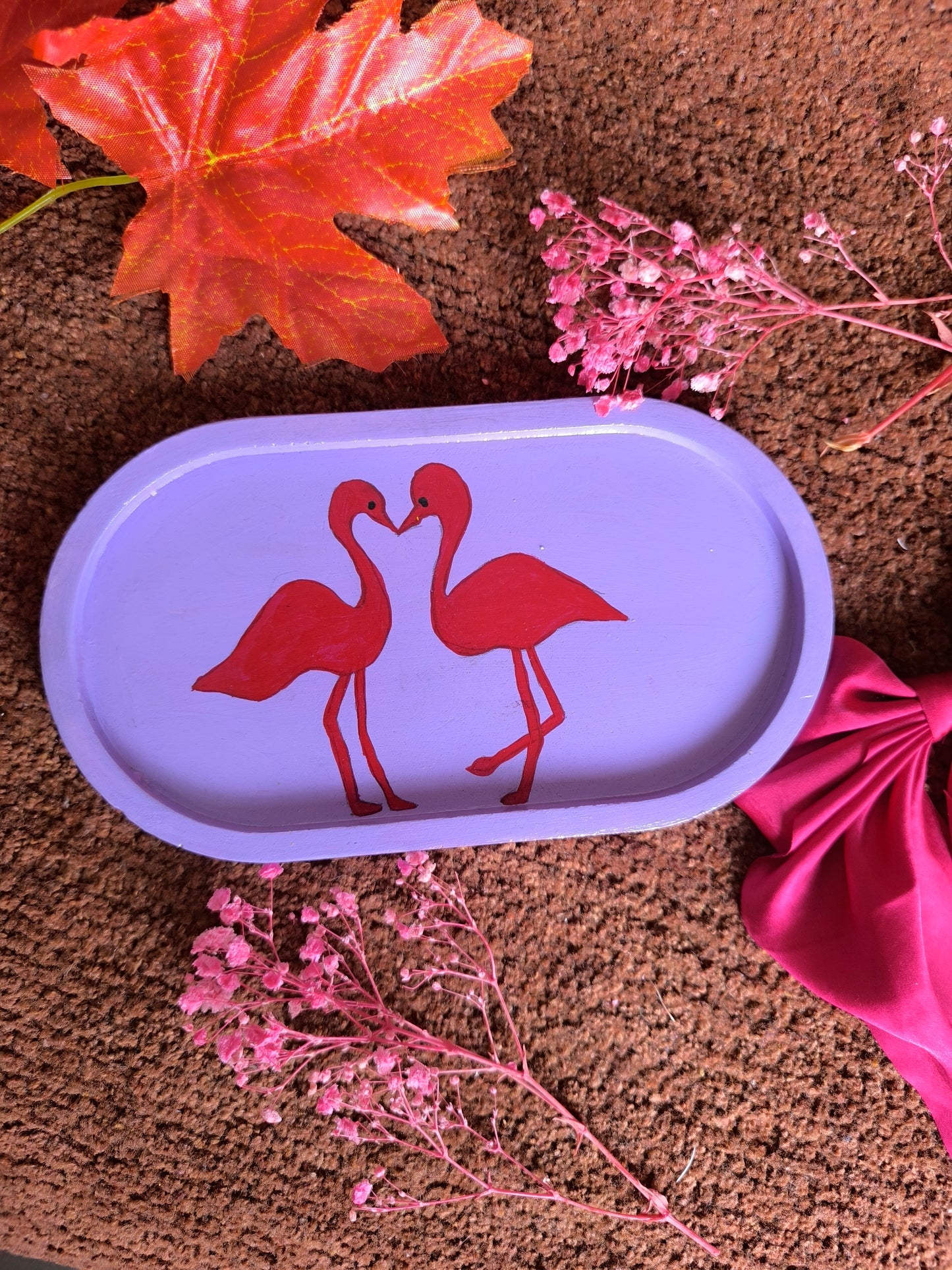 Flamingo oval tray🦩