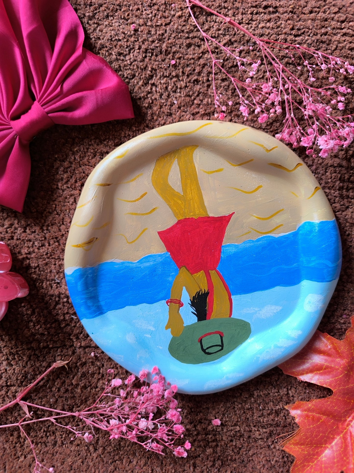 Beach girl tray⛱️