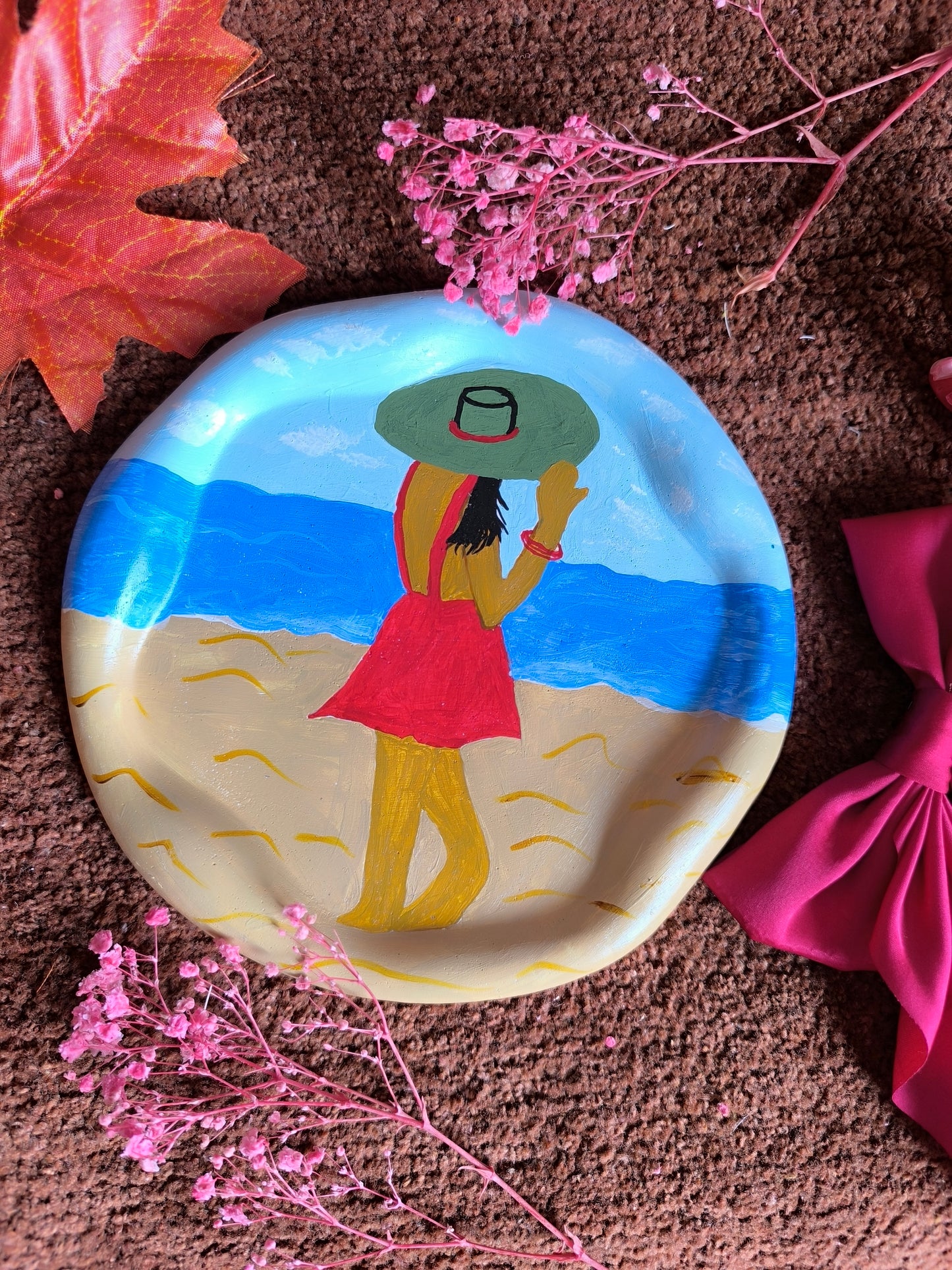 Beach girl tray⛱️