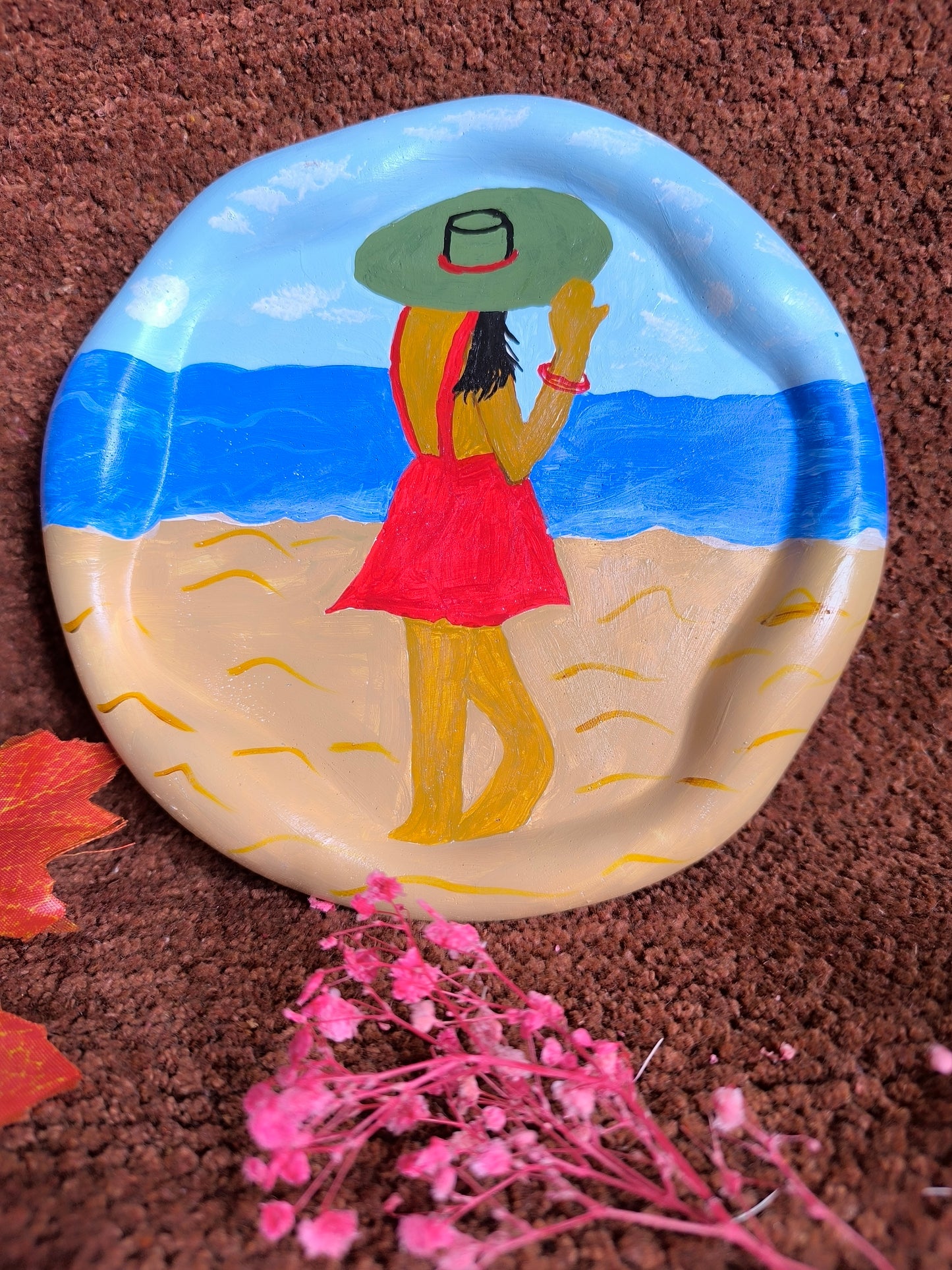 Beach girl tray⛱️