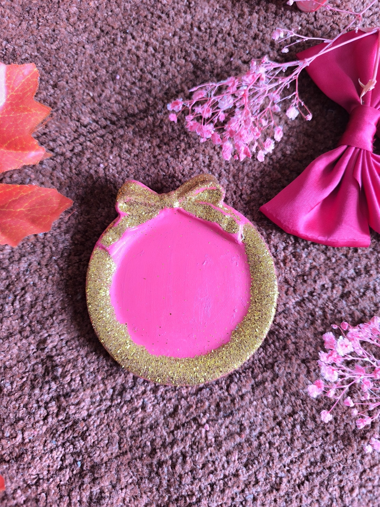 Sparkling bow tray🎀