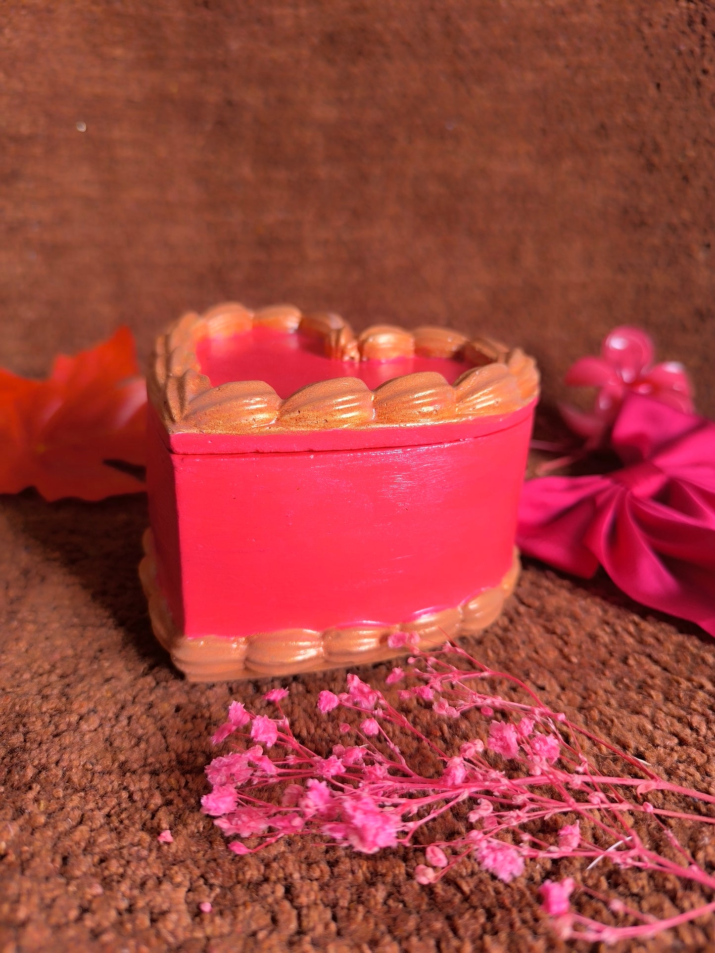 Copper Red heart box♥️