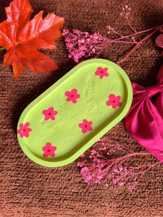 Pink flower tray🌷