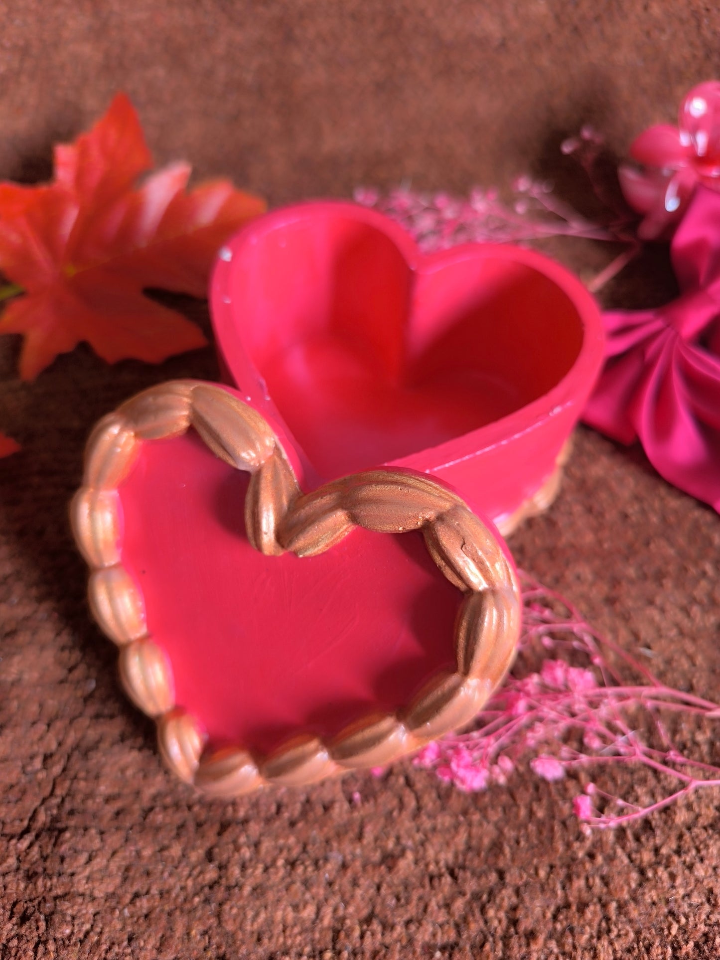 Copper Red heart box♥️