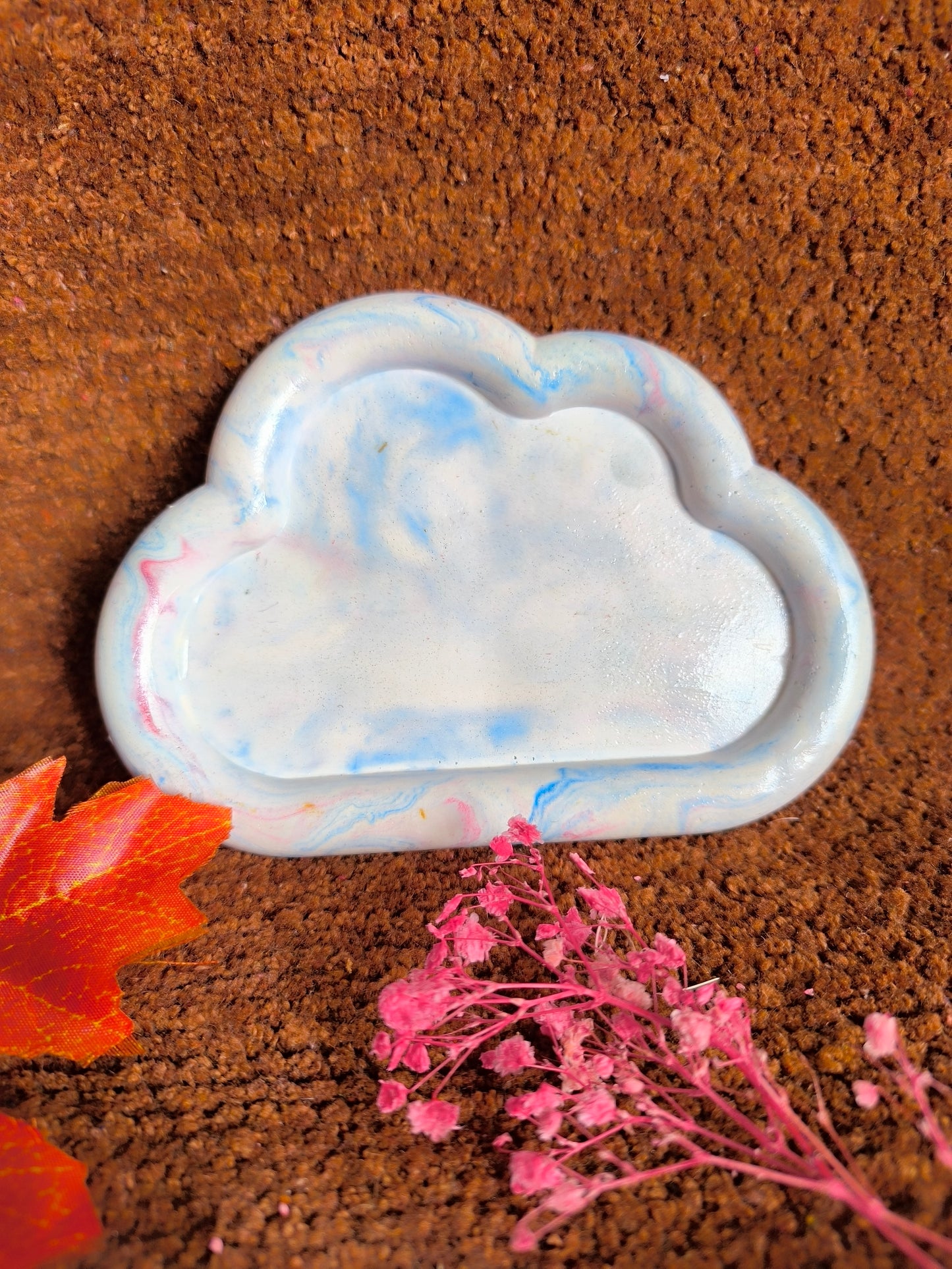 Marble effect cloud tray🌈