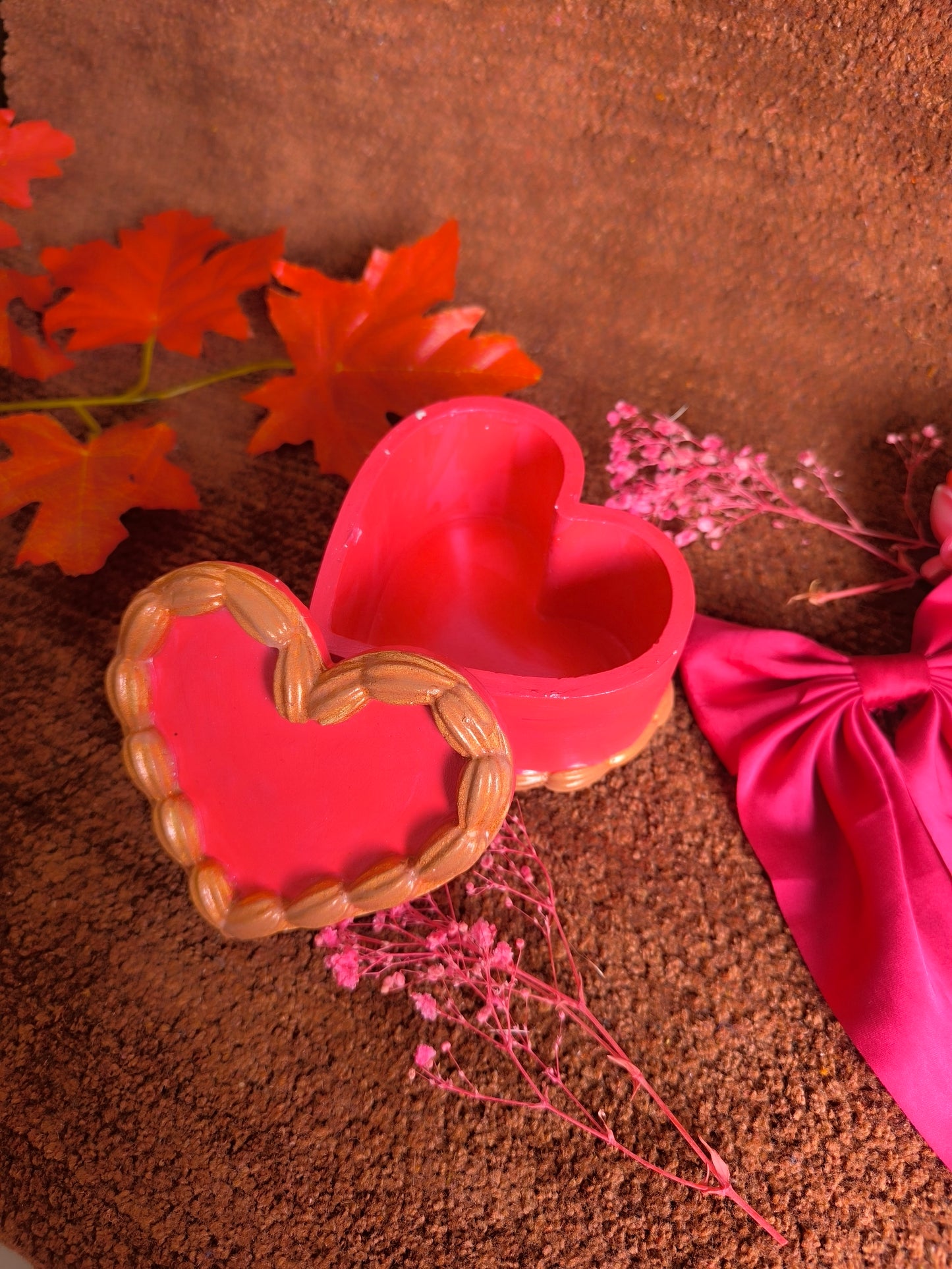 Copper Red heart box♥️