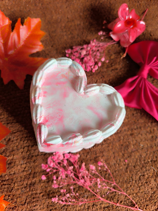 Pink marble heart box 🩷
