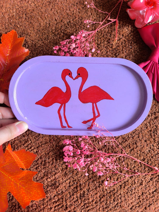 Flamingo oval tray🦩